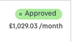 a green status symbol saying 'Approved'