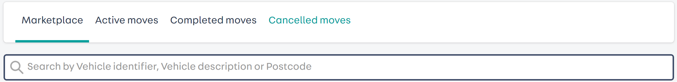 a screenshot of the search bar