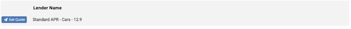 Screenshot of the quote under 'Lender name' and the 'Get quote' button